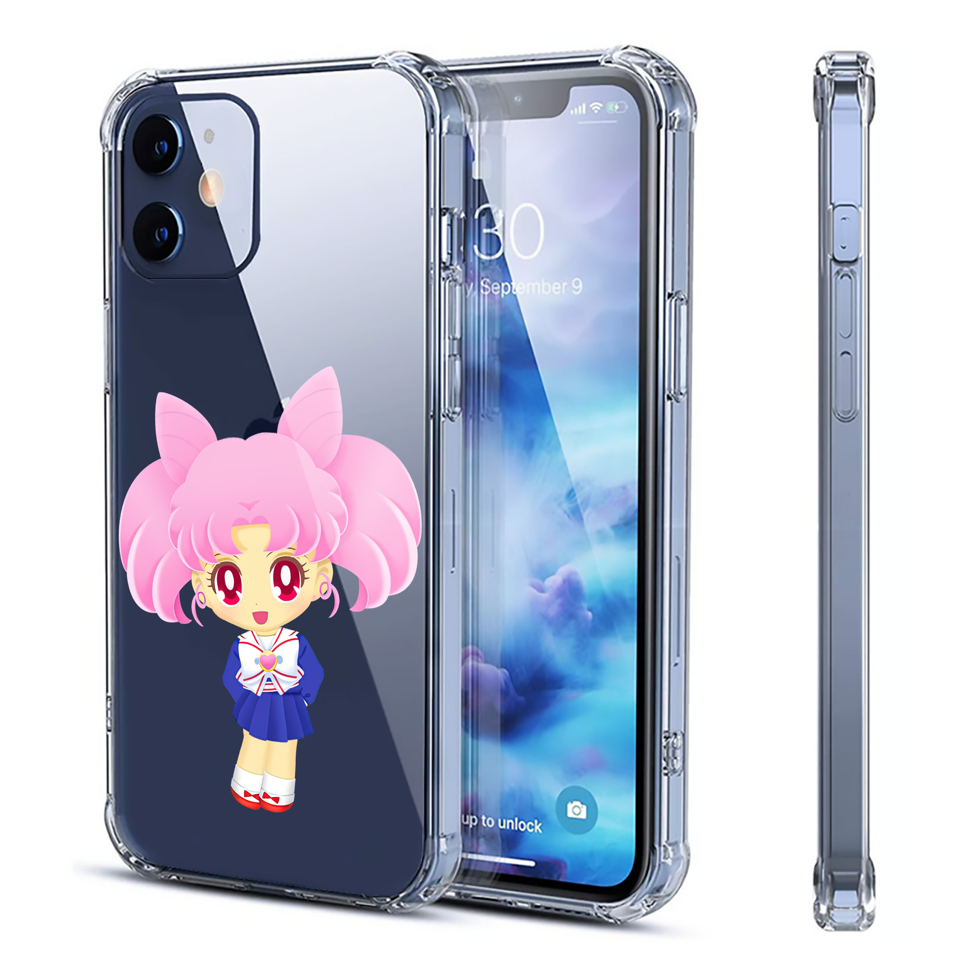 （画像用） 美少女戦士セーラームーン ちびうさ Sailor Moon Chibiusa Tsukino Usagi Small Lady Serenity 【iPhone 12シリーズ対応】透明スマホケース（クリアソフトケース）